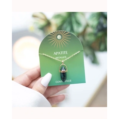 Apatite Crystal Pendant Necklace