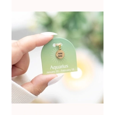 Aquarius Gold Tone Zodiac Sign Charm Aquarius Gold Tone Zodiac Sign Charm