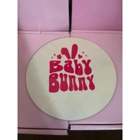 Baby Bunny Large Round Plaque