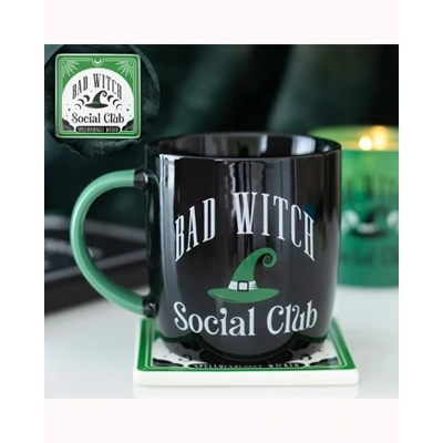 Bad Witch Social Club Mug and Coaster Set