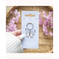 Silver Butterfly Keyring