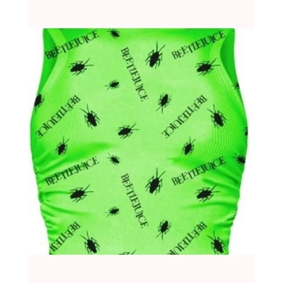 Beetlejuice – Repeat (Womens Ruched Side Cropped Vest)