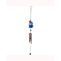 Blue Slinky Cat Windchime