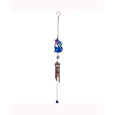 Blue Slinky Cat Windchime Blue Slinky Cat Windchime