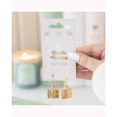 Book Worm Earrings