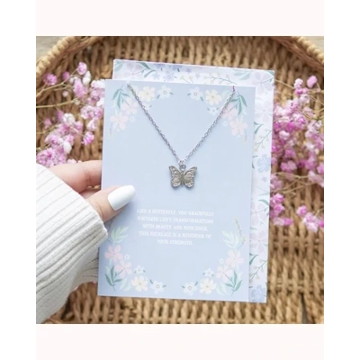 Butterfly Necklace on Greeting Card
