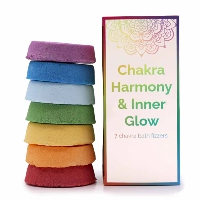 Chakra Bath Fizz - Large Box - Chakra Harmony & Inner Glow Chakra Bath Fizz - Large Box - Chakra Harmony & Inner Glow