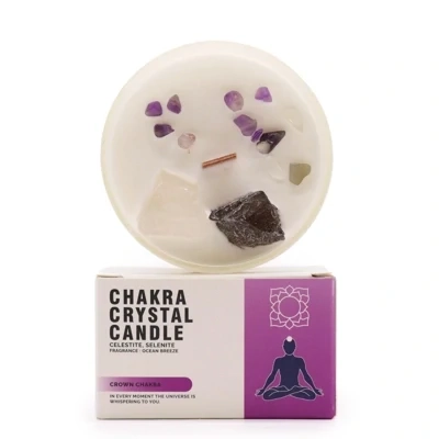 Chakra Crystal Candle - Crown Chakra Chakra Crystal Candle - Crown Chakra