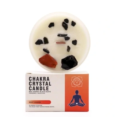 Chakra Crystal Candle - Root Chakra Chakra Crystal Candle - Root Chakra