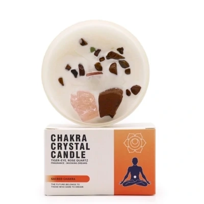 Chakra Crystal Candle - Sacred Chakra Chakra Crystal Candle - Sacred Chakra