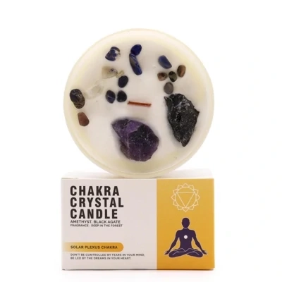 Chakra Crystal Candle - Solar Plexus Chakra Chakra Crystal Candle - Solar Plexus Chakra