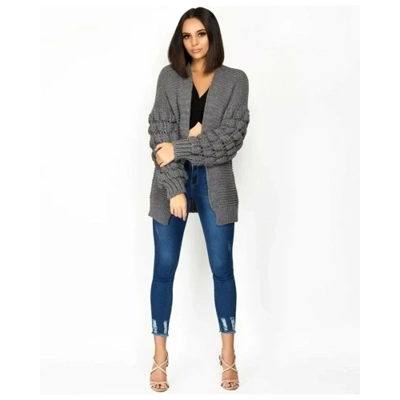 Bubble Bobble Sleeve Knitted Cardigan