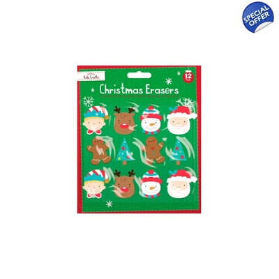 Christmas Character Erasers Christmas Character Erasers