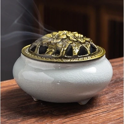 Classic Ceramic incense burner – Light Jade Classic Ceramic incense burner – Light Jade