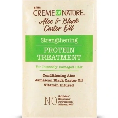 Creme of Nature Aloe & Black Castor Oil Protein Damaged Hair Treatment 45ml Creme of Nature Aloe & Black Castor Oil Protein Damaged Hair Treatment 45ml