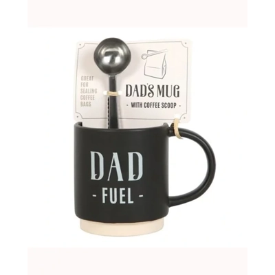 Dad Fuel Mug and Coffee Scoop Clip Dad Fuel Mug and Coffee Scoop Clip