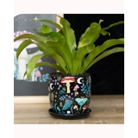 Dark Forest Print Ceramic Plant P..