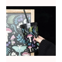 Dark Forest Print Plastic Tumbler..