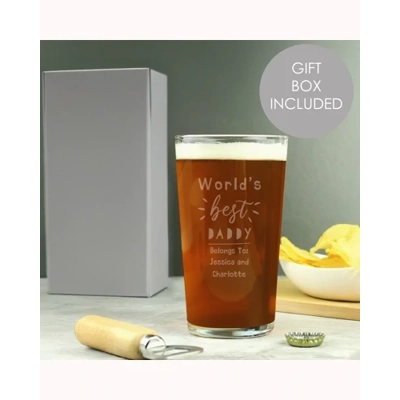 Personalised World's Best Pint Glass Personalised World's Best Pint Glass