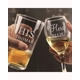 Personalised His & Her Pint and Wine Glass Set
