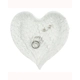 Glitter Heart Shaped Angel Wing Trinket Dish