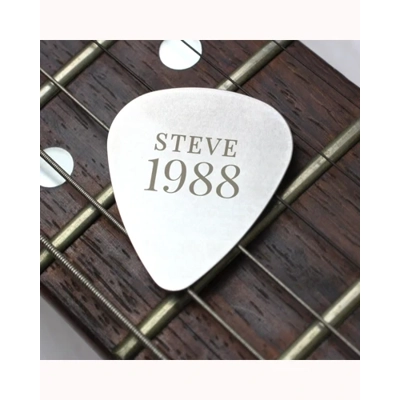 Personalised Year Silver Plectrum Personalised Year Silver Plectrum