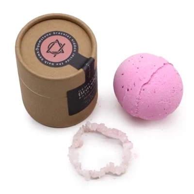 Rose Quartz Crystal Jewellery Bath Bomb Rose Quartz Crystal Jewellery Bath Bomb