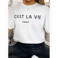 C'est La Vie Paris Slogan T-shirt