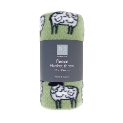 Fleece Blanket Throw - Sheep Design Fleece Blanket Throw - Sheep Design