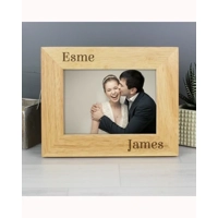 Personalised Couples 6x4 Oak Fini..