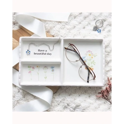 Have a Beautiful Day Floral Trinket Tray