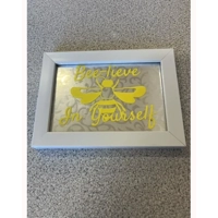 bee-lieve in yourself bee frame.