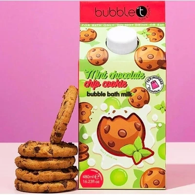 Bubble T Noveltea Mint Chocolate Chip Cookie Bubble Bath Milk 480ml Bubble T Noveltea Mint Chocolate Chip Cookie Bubble Bath Milk 480ml