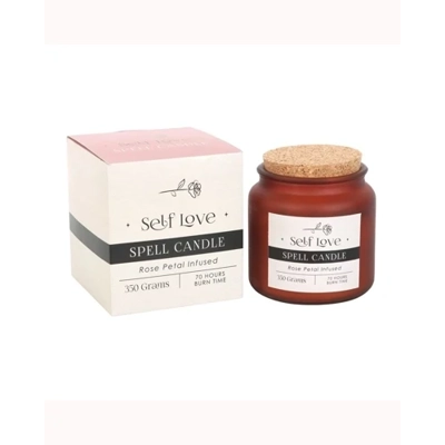 Rose Petal Infused Self Love Spell Candle