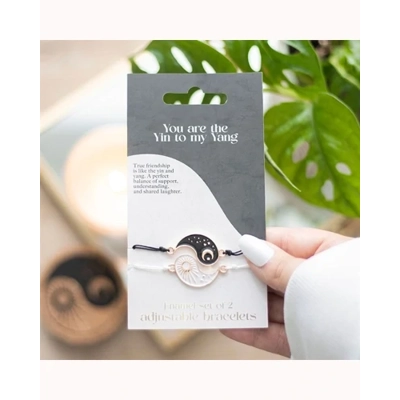 Pair of Yin Yang Best Friend Charm Bracelets