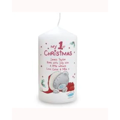Personalised Me To You My 1st Christmas Pillar Candle Personalised Me To You My 1st Christmas Pillar Candle