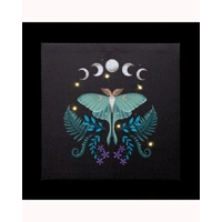 Luna Moth Light Up Canvas Plaque