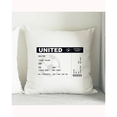 Personalised Football Ticket Cushion Personalised Football Ticket Cushion