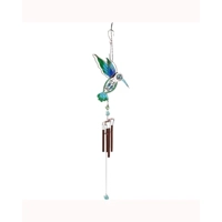 Blue/Green Hummingbird Windchime