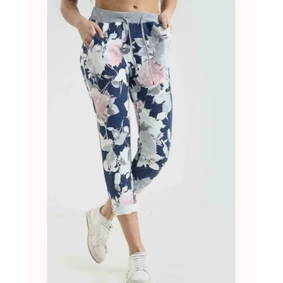 3/4 Pink Rose Capri Trouser