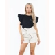 Faux Leather Shorts With Belt