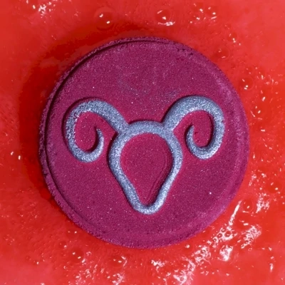 Box of 2 Zodiac Bath Fizzers with Horoscope - Aries Box of 2 Zodiac Bath Fizzers with Horoscope - Aries