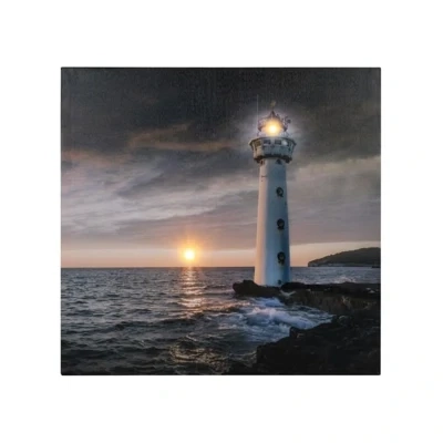 Lighthouse Sunset LED Canvas Lighthouse Sunset LED Canvas
