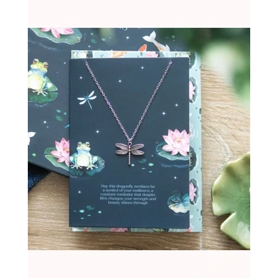 Dragonfly Necklace on Greeting Card