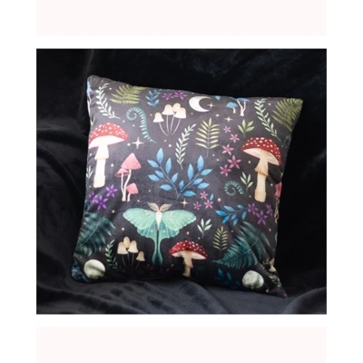 35cm Square Dark Forest Print Cushion