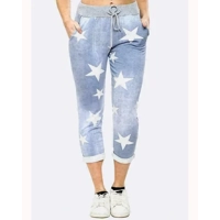 Light Wash 3/4 Star Capri Trouser
