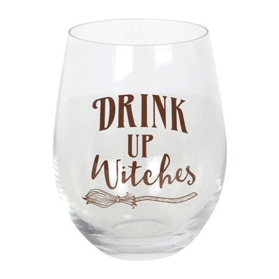 Drink Up Witches Stemless Wine Glass
