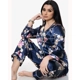 Floral Print Satin PJ Set