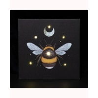 Forest Bee Light Up Canvas Plaque
