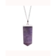 Gemstone Flat Pencil Pendant - Amethyst